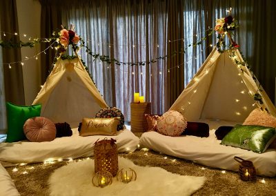 Cape Town Teepee Slumber party for kids – theme boho bliss